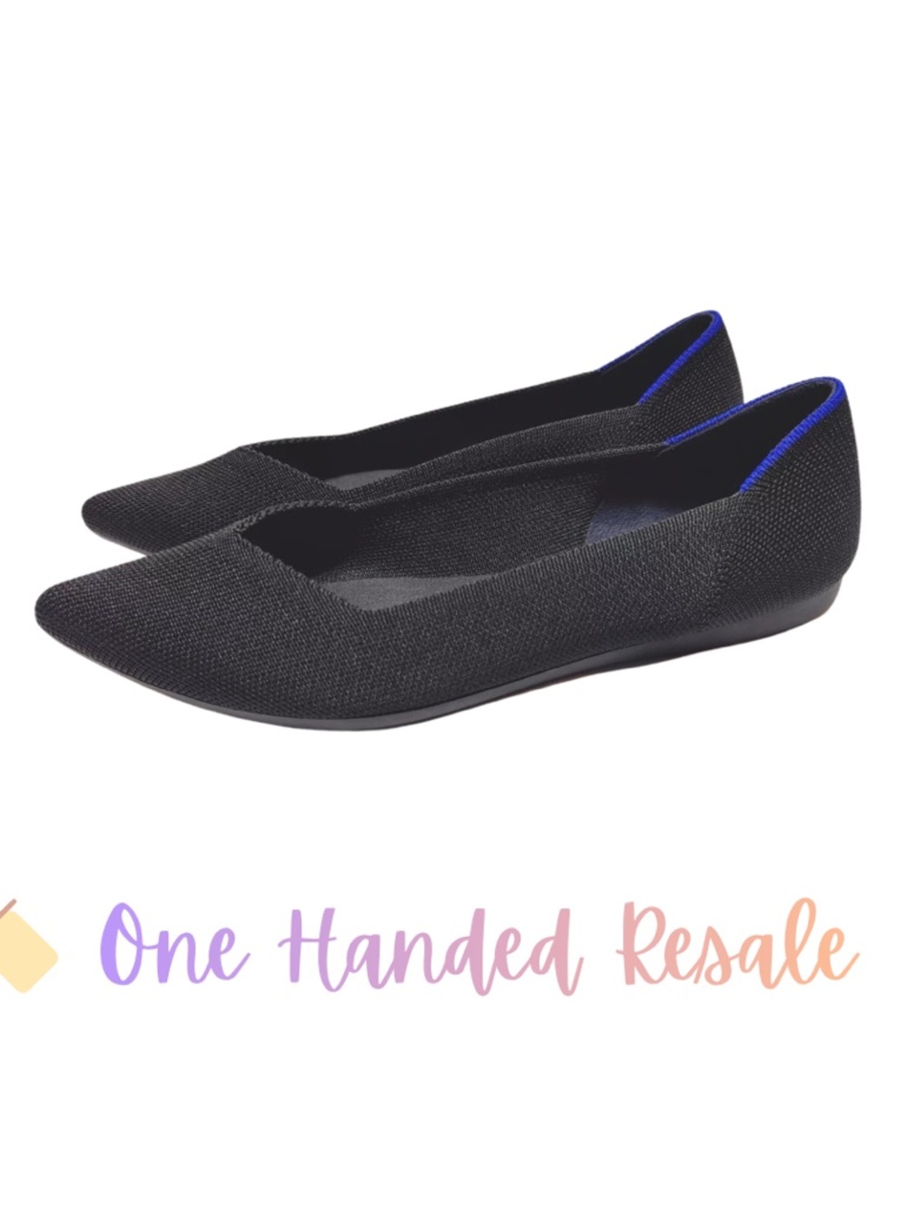 👠 Rothy's Black Pointed Flats 10